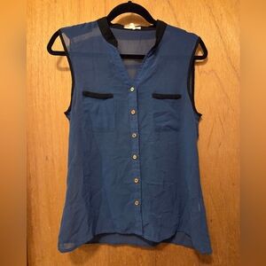 Sheer Sleeveless Blouse